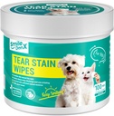 DogEye Wipes, SoftEye Wipes for Dogs & Cats, Pet Eye Cleaner Removes Discharge, Crust, Debris, and Gunk (100, Unscent)
