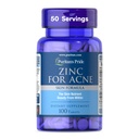 Puritan 's Pride Zinc for Acne Skin Formula dengan Vitamin C, B-6, A, dan E for Men and Women, Suplemen Dietary untuk Clear Heally Skin, Immune System, Divisi Sel dan Dukungan Pertumbuhan, 100 Tablet