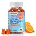 Suplemen Vegan Lutein dan Lusxanthin, Lutein for Eyes dengan Oraxanthin & Vitamin A, Lutein Gummies for Dry Eye & Clear Vision, Eye Vitamin for Senior & Kid, 60 Count, Orange Flavor