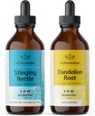 HERBAMAMA Herbal Drops Kit - Bundle of Stinging Nettle & Dandelion Root Tincture oz - Vegan, Non-GMO, Sugar & Alcohol- Free - 2 Pack