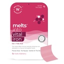 WELLBEING NUTRITITION Melts Nano Iron 124; Plant Based Iron, Beetroot, Swiss Chard, Pumpkin Seeds, Vitamin C dan Folate for Improved Hemofil, Oxy Binding Capacity & Blood Building (30 Oral Strips)