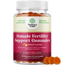 Gutility for Women Trying to Conceive - Yummy Gummy Fertility Suplement for Women with Myo- Inositol Folic Acid & Vitex Chasteberry - Vegan Non-GMO & Gluten Free Peach (30 Pelayan)