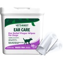 Vet 's Best Ear Relief Finger Wipes, Ear Cleansing Finger Wipes for Dogs, Sooths & Deodorizes, 50 Disposable Dog Wipes