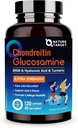NATURE TARGET Glucosamine Chondroitin MSM, Bersama Dukungan Dukungan, Shellfish Free, Turmeriic Boswellia, Acid Hayaluronic, Collagen, Calium untuk Cartilage dan Bone Health, 120 Capsules, 40 Servis