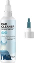 Dog & Cat Ear Cleaner - Solution Otic Lembut untuk Anjing & Kucing - Pet Ear Wash untuk Wax, Debris & Odor - Itch Relief, Non-Irrtating Formula - 4 oz