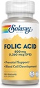 Capsules Folic SOLARAY, 1360mcg 124; 100 Count 124; Paket 2