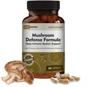 DailyNutra Mushroom Defense Formula - Suplemen Dukungan Imune: 124; Jamur Organik, Air Panas Diekstrak - Reishi, Chaga, Maitake, Tail & Turki (90 Capsules)