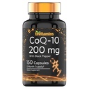 tnvitamin CoQ-10 200mg - 150 Capsules dengan Black Pepper Extract 124; 5 Bulan Suply!