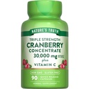 Nature 's Truth Cranberry Concentract Pil 30.000mg 124; Plus Vitamin C 14; Triple Power Sules Capsules 124; Non-GMO & Gluten Free Suplemen