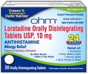 Ohm Loratadine 10 mg Allergy Medicine - Non Drowsy All Day Allergy Relief, 24 Hour Antihistamin, Orally Disintegrate Tablet, Efektif Relief, untuk Ages 6 dan sampai - 30 Count
