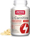 Jarrow Formula L- Carnitine 500 mg - 100 Veggie Licaps - Cofactor Penting untuk Produksi Energi (ATP) dari Fats - Vegan - hingga 100 Servis