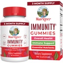Mary Ruth 5-1 Immunity Gummies dengan Elderberry untuk Anak-anak & Dewasa 124; Cherry 124; Pectin berbasis 124; Vegan 124; 90 Count
