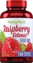Pipping Rock Raspberry Ketones 500mg 124; 160 Capsules 14; Non-GMO & Gluten Free Suplement