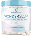 WONDERCOW Rambut Skin dan Nails Vitamin w / Bovine Colostrum, Collagen, Hyaluronic Acid, Biotin, Zinc, & Lactoferrin Pendukung Pertumbuhan Rambut Lebih Cepat, Lebih Kuat Nails dan Glowing Skin (30 Hamba, Capsule)