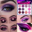 BINGBRUSH 12 Colors Glits Purple Pink Murah Eyeshadow Makeup Palette, Bright High Pigted Metallic Shimmer Pelangi Warna Eyeshadow Eye Makeup Set for Girls