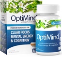 Optimind Basopa Monnieri Brain Suplement for Memory and Focus, Nootropics with Phoshatidyserine, Huperzine A, Non-GMO, Clinical Studied Ingredians, 32 Capsules