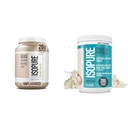 Bundle of Isopure Unfeature Organic Vegan Pea Protein Powder, Dairy Free with Acids, 20 pelayan + Isopure Peptides Powder, 14 Servis, Unflashing, with Vitamin C, with Biotin