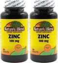 Nature 's Blend Zinc Gluconate 100 mg, 100 Tablet (Paket 2)