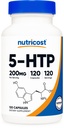 Nutricost 5- HTP 200mg, 120 Vegetarian Capsules (5- Hydroxyptophan) - Non-GMO & Gluten Free