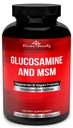 Divine Bounty Glucosamin Sulfate Suplement (2000mg per Serving) with MSM - 240 Small Vegetarian Capsules - Tidak ada Shellfish atau Harmful Additives