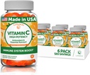 Lunakai Vitamin C Gummi untuk Orang dewasa dan Anak-anak - Organik VIT C Vegan Cerah Gummy Vitamin - 250 mg Dewasa, Anak-anak, Anak-anak mengunyah - 6 Pack