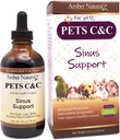 Amber Pet C & C Herbal Suplemen untuk Anjing, Kucing, Burung, Burung Kenea Pigs, dan Kelinci Suplemen Pet Herbal untuk Sehat Sinus 124; 4 Fluid Ounce Glass Bottle 124; Diproduksi di Amerika Serikat
