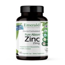 Emerald Labs Zinc 25mg - Dukungan Imunitas, Kesehatan Digetical, Dukungan Stress Oxidative - Dibuat dengan Zinc Bisglycinate - Vegan & Gluten- Free - 90 Vegetable Capsules