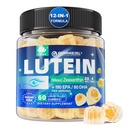 Lutein 20mg 40mg dan Hobxanthin Suplemen Mata, Lutein Gummies dengan Omega 3, Saffron, Zinc, Bilberry & Goji Berry untuk Dukungan Vision - Eye Vitamin Gummies untuk Senior - Vegan, Gula Bebas, 60