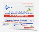 Globe Hydrocortisone Maksimal Kekuatan 1% w / Aloe, Anti- Itch Creed for Redness, Swelling, Gitching, Rash & Dermatitis, Bug / Mosquito Bites, Exsim, Hebrihoids & More
