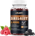 Shilajit Gummies 2000mg - Shilajit Pure Himalaya Organik untuk Pria & Perempuan 85 + Trace Minelajit Shilajit Resin dengan Ashwagandha, Maca, Black Seed Oil - Energi, Otak, Kebal, Kebal, Gula Free Raspberry 60
