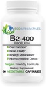 B2400 Murni Riboflavin - Kesehatan Sistem Gugup, Detox Homocysteine, Kardiovaskular, Membantu Boost Energy, Mental Clarity, Metabolisme dan Fungsi Sel (60, Unflamited)