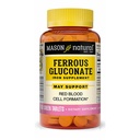 Mason Natural Ferrous Gluconate - Support Red Blood Cell Formasi, Gentle on Stomach Iron Supplemen, 100 tablet