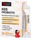 Probiotik anak-anak dengan Pregitious Fiber, 5 Milyar CFUs Kids Probiotic Powder for Digetical Health & Imune Dukung, 7 Organic Probiotic Strains for Age 3 +, Dairy, Gluten & Sugar Free, 30 Paket