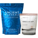 Mantera Magnesium Kuno Flakes Bath - Alaromedica Magnetic Clay - murni Genuine Zechstein Chloride - Detox Alam dengan sodium dan Kalsium Bentonite Clay pooder