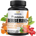Suplemen Berberine HCl, Cinnamon Ceylon dan Turmeric Capsules, Green Tea dan Bitter Melsules - 120 Capsules untuk Persediaan Bulan 2