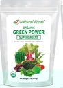 Z Natural Foods Organic Greens Superfood Popper - Barley Grass, Wheatgrass, Spirulina, Spinach, Brokoli, Alfalfa Leaf, Beet Root, Tomato, Duse & Moringa