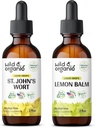 Wild & Organic St John 's Welt Tincture 2 fl oz & Lemon Balm Tincture 2 fl oz