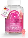 IvyBears Rambut Vitamin Gummies dengan Kompleks Biotin, Collagen, Folic Acid, Vitamin B7, dan Kertin untuk Rambut, Skin & Nails - Pertumbuhan Rambut Vegan & 100% Vitamin Boost - 60 Count, 1 Pasokan Bulan