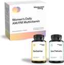 Rambut, Kulit, & Nails Bundle: Suplemen Berberine 1500mg 124; Saw Palmetto for Men & Women & Women 124; Premium Bioavailable Daily Multivitamin for Women, Flolate, Calcium, Omega- 3 DHA & Vitamin D