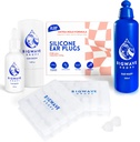 Ear Care Bundle - Termasuk Ear Drops, Ear Wash & Silicone Ear - untuk Swimmers, Athletes, Divers, Traveler - Ear Care Products for Men, Women & Dewasa - Best Swimmer Gift