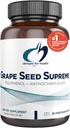 Design untuk Health Grape Seed Supreme - 200mg Grapeseed Extract Suplement with Grape Skin + Muscadine Gape - Non-GMO Polyphenol + Anthocanin Antioxidant Blend (60 Capsules)