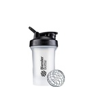BlenderBottle Classic V2 Shaker Bottle Perfect for Protein Shakes and Pre Workout, 20- Ounce, Clear / Black