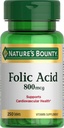 Nature 's Bounty Folic Acidlement, Support Cardiovaskular Health, 800mcg, 250 tablet