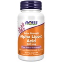 Suplemen Makanan Sekarang, Alpha Lipoic Acid 600 mg dengan Ekstrak Benih Grape & Bioperine ®, Ekstra Kekuatan, 60 Cacah (Paket 1)