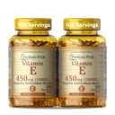 Puritan 's Pride Vitamin E-450mg (10,000IU), Vitamin Suplemen untuk Fungsi Sistem Tanpa Daya dan Dukungan Kesehatan Antioksidant, 100 Rapid Pelepasan Softgel, 2 Pack