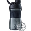 BlenderBottle SportMixer Shaker Bottle Perfect for Protein Shakes and Pre Workout, 20- Ounce, Black