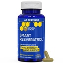 Suplemen Resveratrol - 250mg Trans- Resveratrol & 10mg Trans- Pterostilbene - Antioxidants Supplement with 200mg Red Wine Extract - Ekstra Aging Dukungan - 60 Jepang Knotweed Capsules