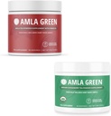 Amla Powder & Green Tea Superfood Supportion Suplement, Antioksidan Dukungan, Dibuat dengan Hibiscus (90 Pelayan) & India Goseberry (30 Pelayan), Organik, Vegan