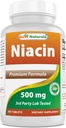 Terbaik Niasin 500mg 250 Tablet dengan Flushing - Juga Disebut Vitamin B3 (250 Cacah (Paket 1)))