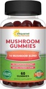 Hashroom Gummies Nutrition - 10x Kompleks Suplemen - Limons Mane, Turkey Tail, Reishi, Cordyceps, Chaga - Energi, Fokus, Imune Dukungan bagi Pria & Perempuan - Ganti Powder, Capsules & Pil
